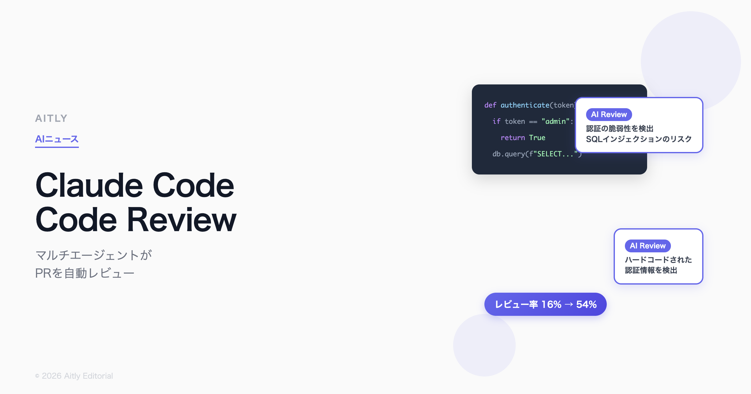 Claude Code コードレビュー機能 - マルチエージェントによるPR自動レビュー